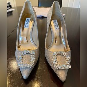 Badgley Mischka Cher Champagne Glitter Size 7 1/2